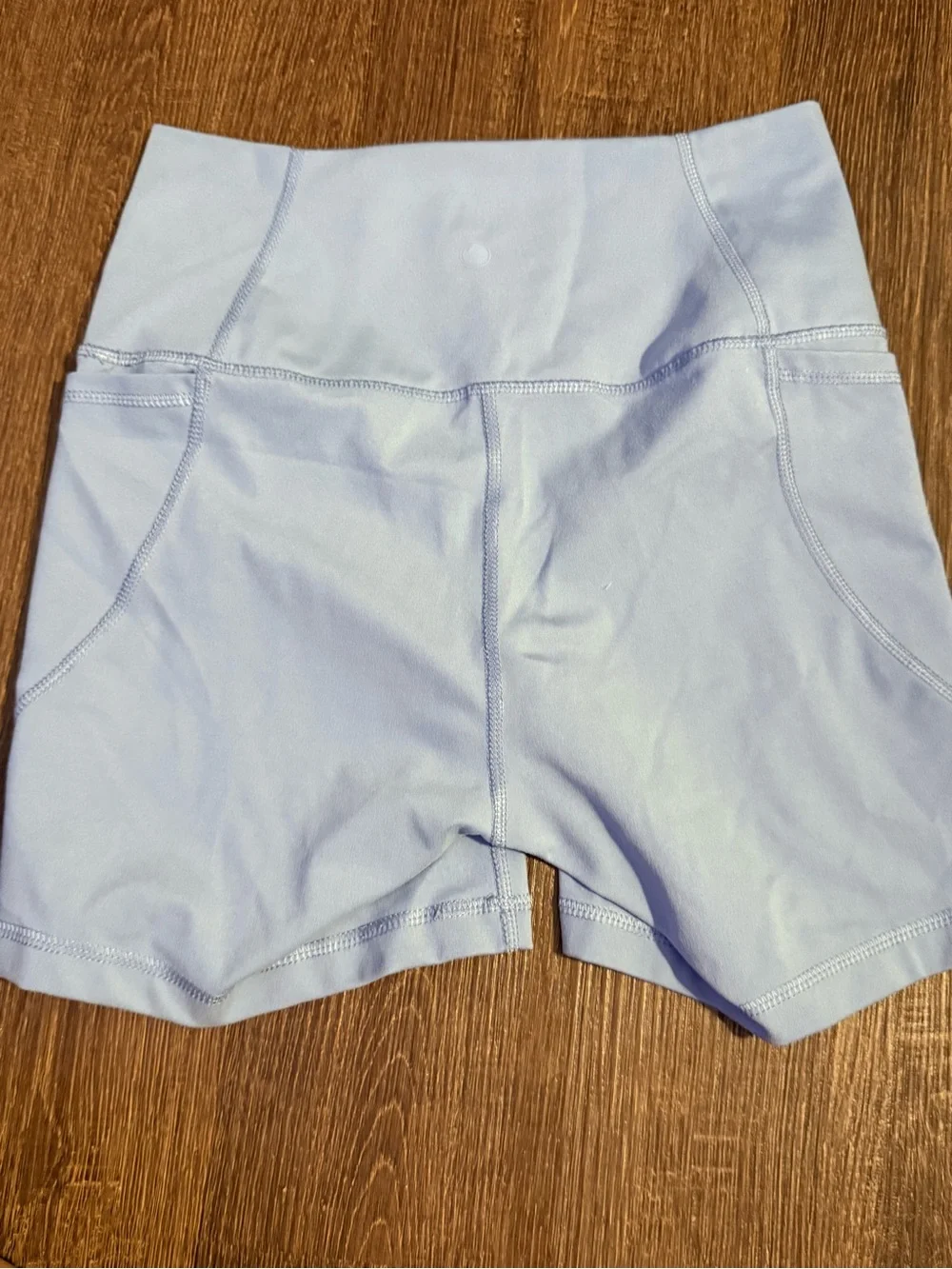 Yogalicious- Light Blue Biker Shorts